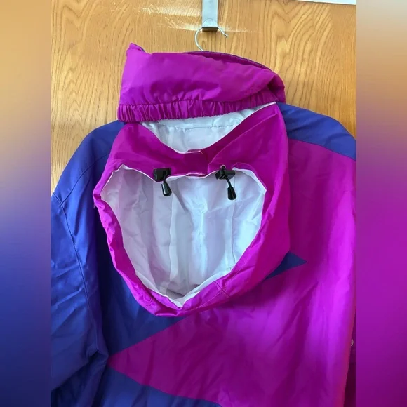 OBERMEYER Vibrant Vintage Men's Ski Jacket - Blue and Pink M